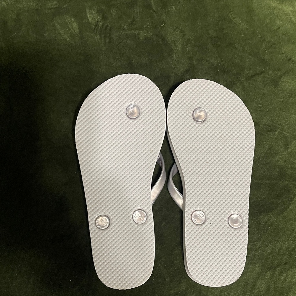 Blue Rafters Sandals + 2 Pairs of Old Navy Flip Flops - Blue, Silver/Gray, Black - Picture 3 of 5